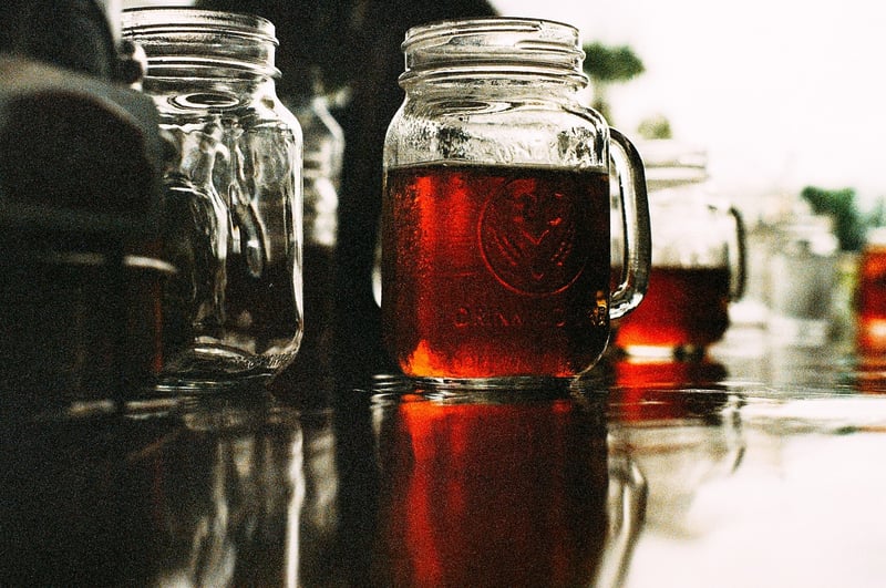 Mason jar herb garden